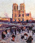 Maximilien Luce The Quai Saint-Michel and Notre-Dame oil painting artist